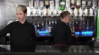 Hot and horny big dick twinks fucking behind the bar