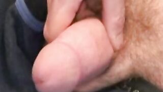 Mature pervert with tattoos masturbates and cums solo