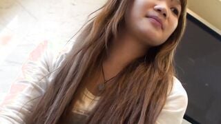 First time amateur Japanese gyaru gets naked clothing and makeup