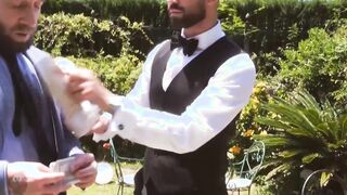 Bearded hunk Bruno Max gets kinky rimming from businessman