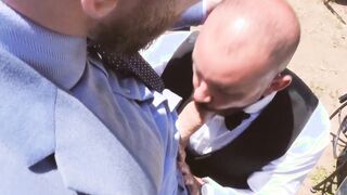 Bearded hunk Bruno Max gets kinky rimming from businessman