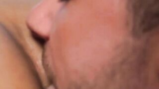 Tattooed stud rims his lover before bare banging him deep