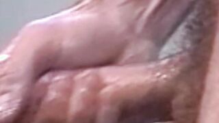Adorable vintage gays stroking their hairy cocks and cums