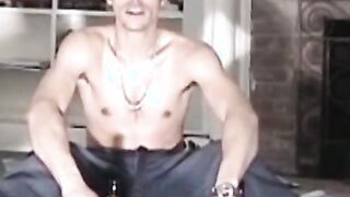 Gorgeous tough guy stuffs his fat cock into his sex doll