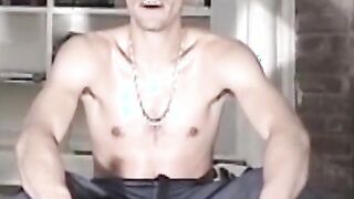 Gorgeous tough guy stuffs his fat cock into his sex doll