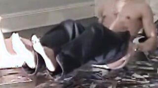 Gorgeous tough guy stuffs his fat cock into his sex doll