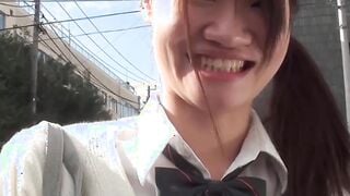 Mesmerizing Japanese schoolgirl has a vibrator in her pants
