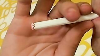 Intense pleasure comes from smoking and a good rimming