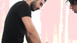 Oiled up stepdad Jax Thirio blowed by stepson Gabe Bradshaw