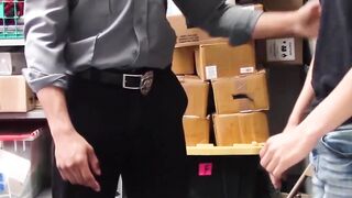Perpetrator twink spitroast fucked by big dicked officers