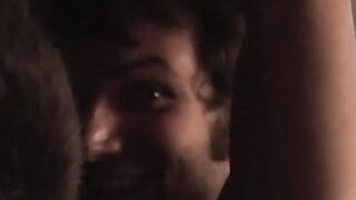 Handsome guys gets on their knees and suck cocks behind a cover