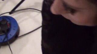 Nerd fake producer tricks British lady into POV sex