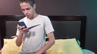 Sexy Maykol Paris jerks his big cock and plays with his ass