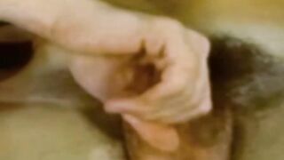 Classic jock masturbating while his ass is impaled raw
