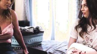 Stepmom fucks her wet teen stepdaughter