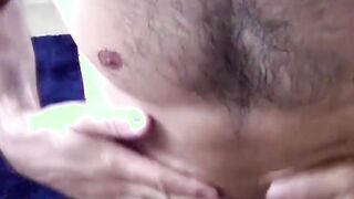 Kinky hairy jock jerking off big dick and fucking fleshlight