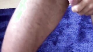 Kinky hairy jock jerking off big dick and fucking fleshlight