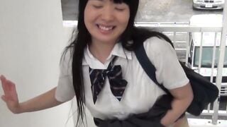 Japanese schoolgirl filmed peeing herself in public