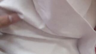 Japanese chick in traditional Asian outfit slobbers on dick