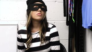 Latina burglar fucked by cop and MILF