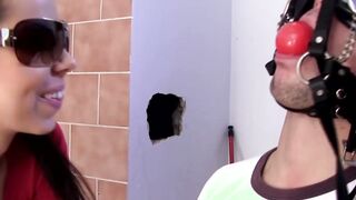 Two horny teens restrain big cocked dude and fuck him
