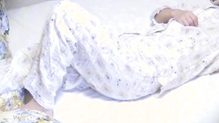 Japanese teen playing with her nipples and her pussy
