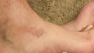 Foot reveal with Boomer Jacoby and wanks his huge hard dick