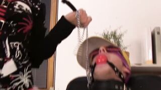 Barely legal chicks dominate big cock stud by riding