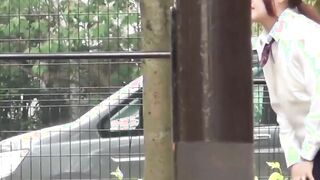 Panties become really wet after Japanese babe pisses herself