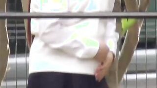 Panties become really wet after Japanese babe pisses herself