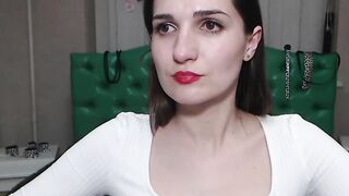 Small tits babe strips to stockings on webcam