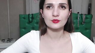 Small tits babe strips to stockings on webcam