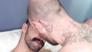 Bearded hunk Teddy Torres anal drilled bareback doggystyle