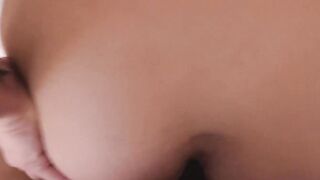 Glamorous MILF Kat Dior ball licking and cock sucking POV