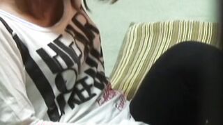 Japanese cutie secretly filmed during solo jerk off