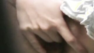 Japanese cutie secretly filmed during solo jerk off