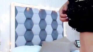 Anal masturbation of MILF Latina on webcam