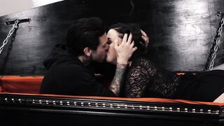 Tattooed punk dude drilling his luscious hairy girlfriend