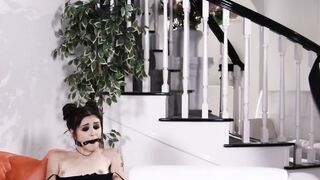 Goth bitch sucking and hard fucking fat dick hungry for cum