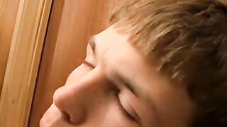 Hung dick rider jerks off over his underwear and cums solo
