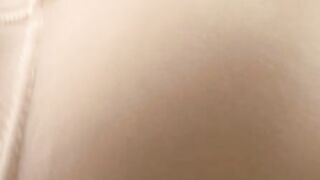 Hung dick rider jerks off over his underwear and cums solo