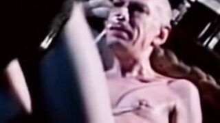Young man  to obey his master in classic video