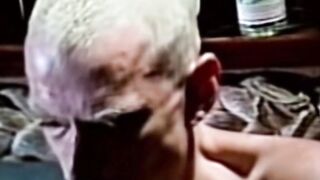 Young man  to obey his master in classic video