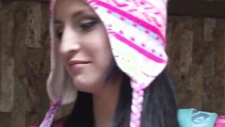 POV fucking Latina freshman newbie on video