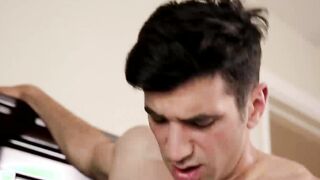 Andy Banks gets a rough anal pounding from Jason Maddox