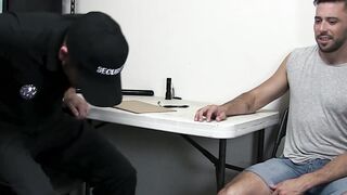 Hot suspect strip searched and disciplined with raw cock