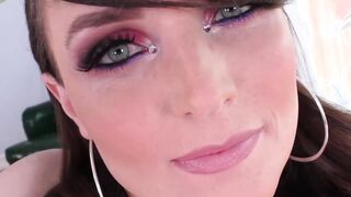 Spex shemale Natalie Mars dildo fucks herself hard