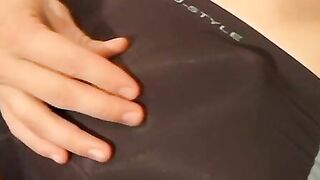Handsome Bryce Corbin caresses undies clad cock