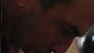 Tight stud asshole penetrated raw in sex swing orgy