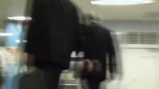 Japanese ladies taped pissing in public bathroom